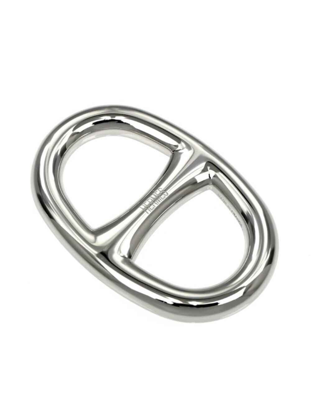 Hermes Scarf Ring Chaine D'ancre Permanent Brass Palladium Silver - Picture 4 of 10